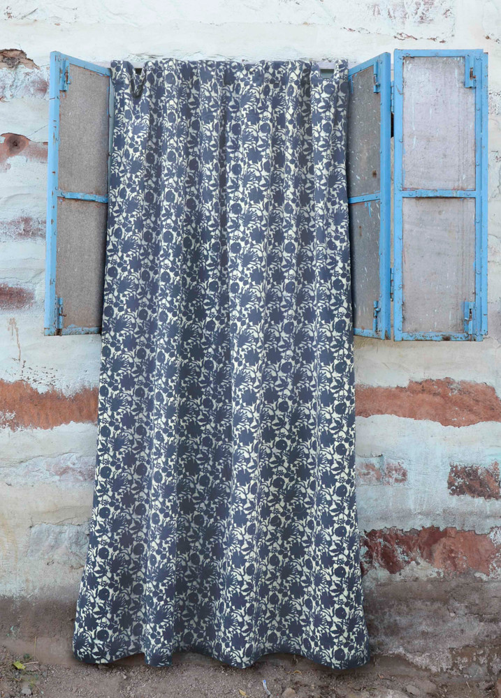 navy blue window curtain panels