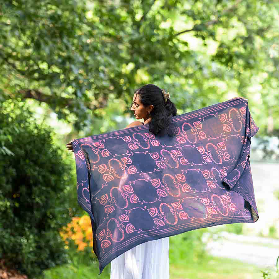 purple block print