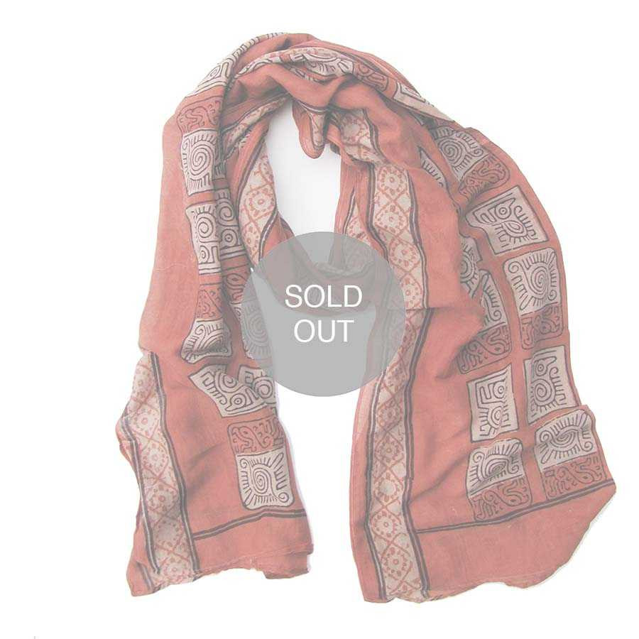 coral red skinny scarf: indian scarf, handmade artisan scarves