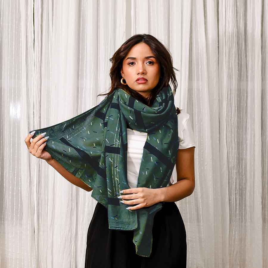cotton silk scarf