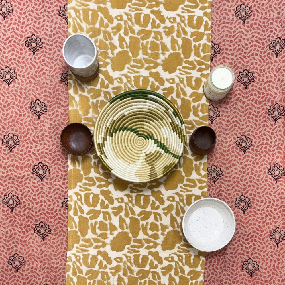 mustard yellow table runner