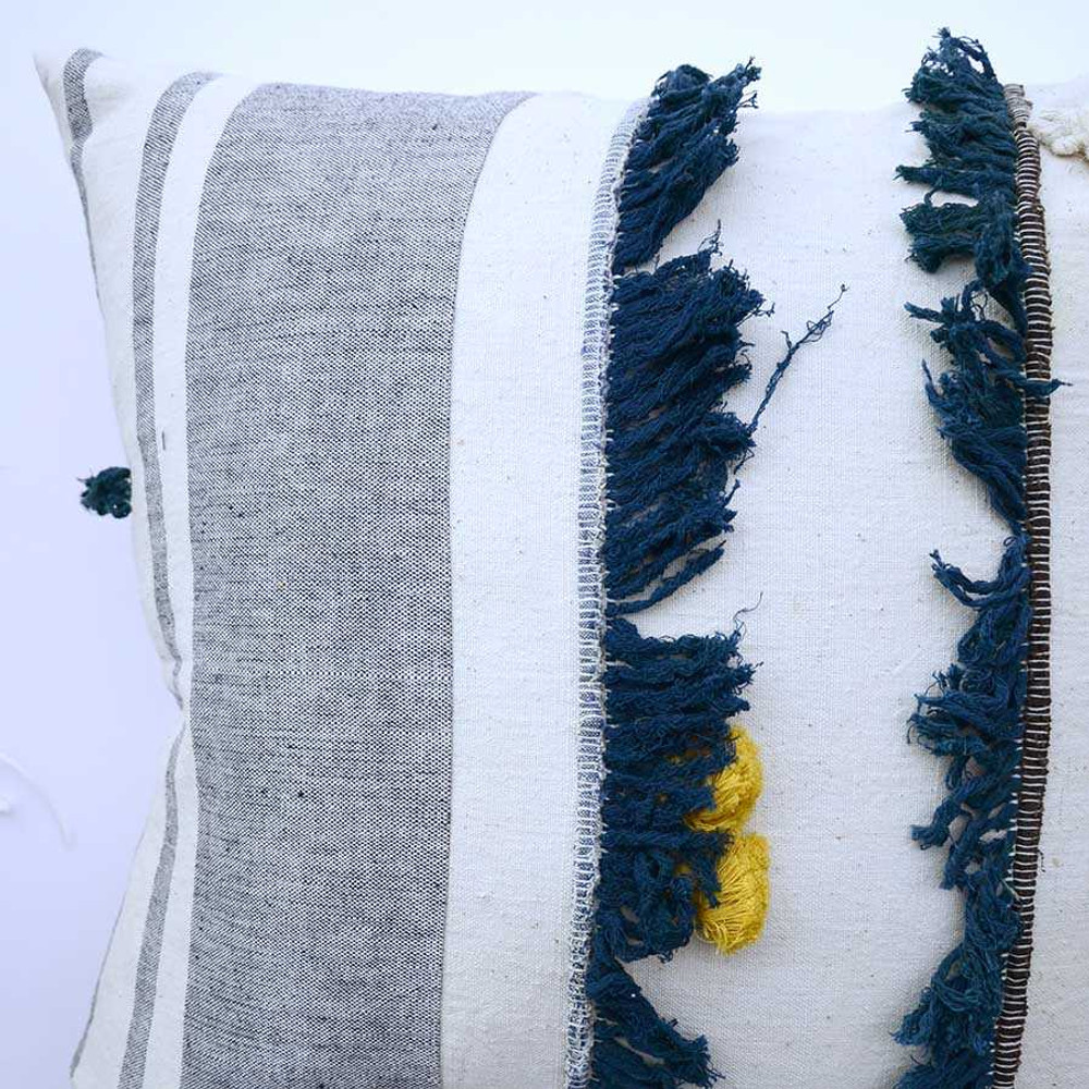 white textured pillow