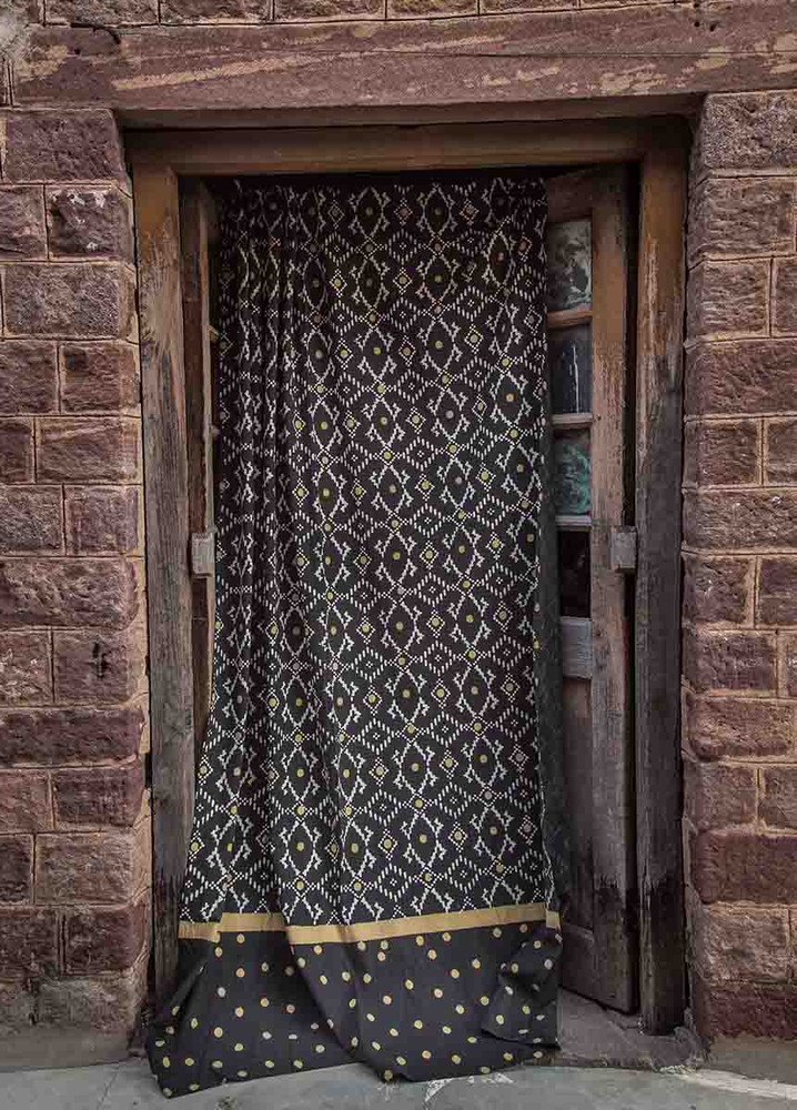 black and gold Moroccan curtains