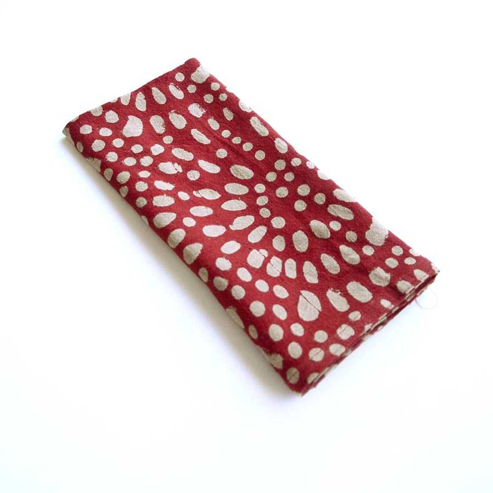 organic cotton red napkins