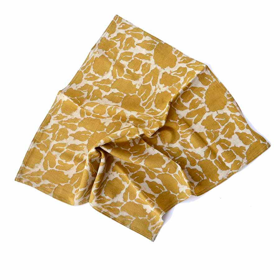 block printed floral napkins