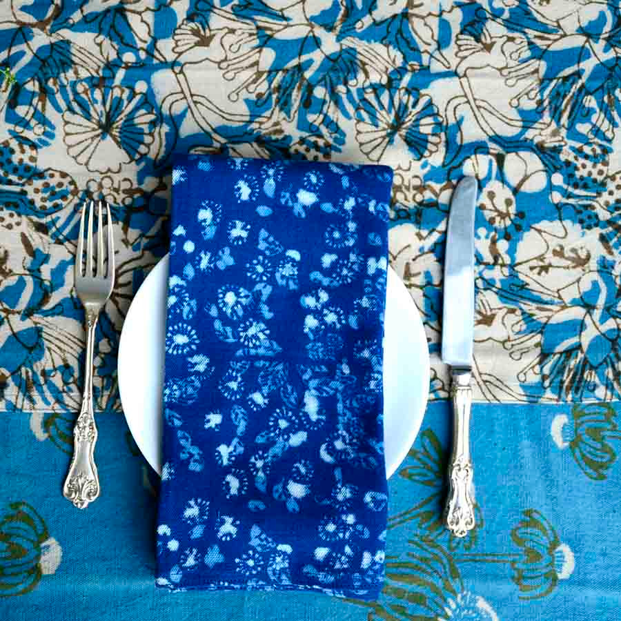 indigo cloth napkins for wedding