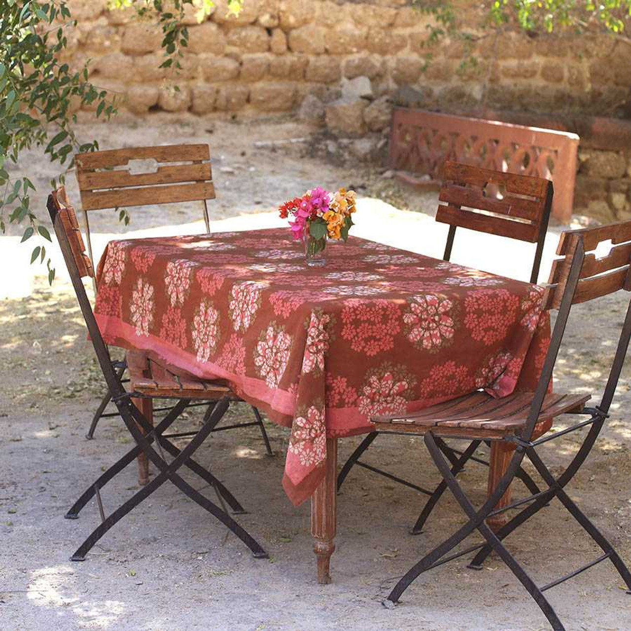 Block Print Collection, Patterned Table Linens