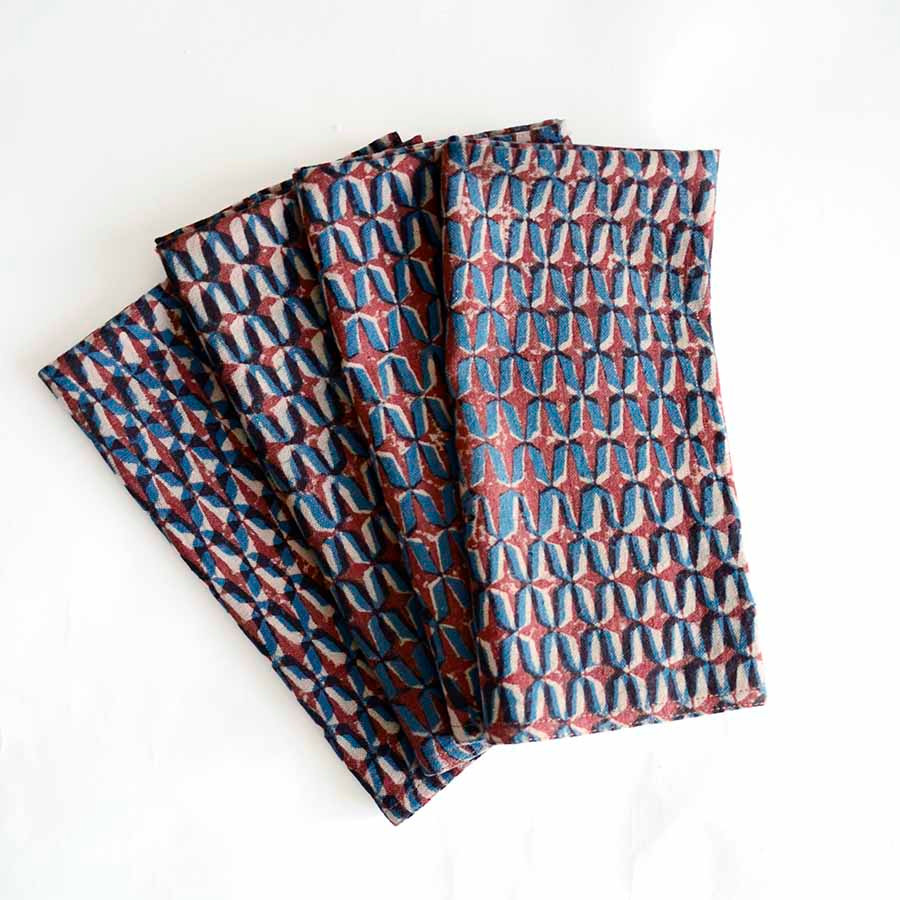 Ichcha Block Print Napkins - Thumbnail 4