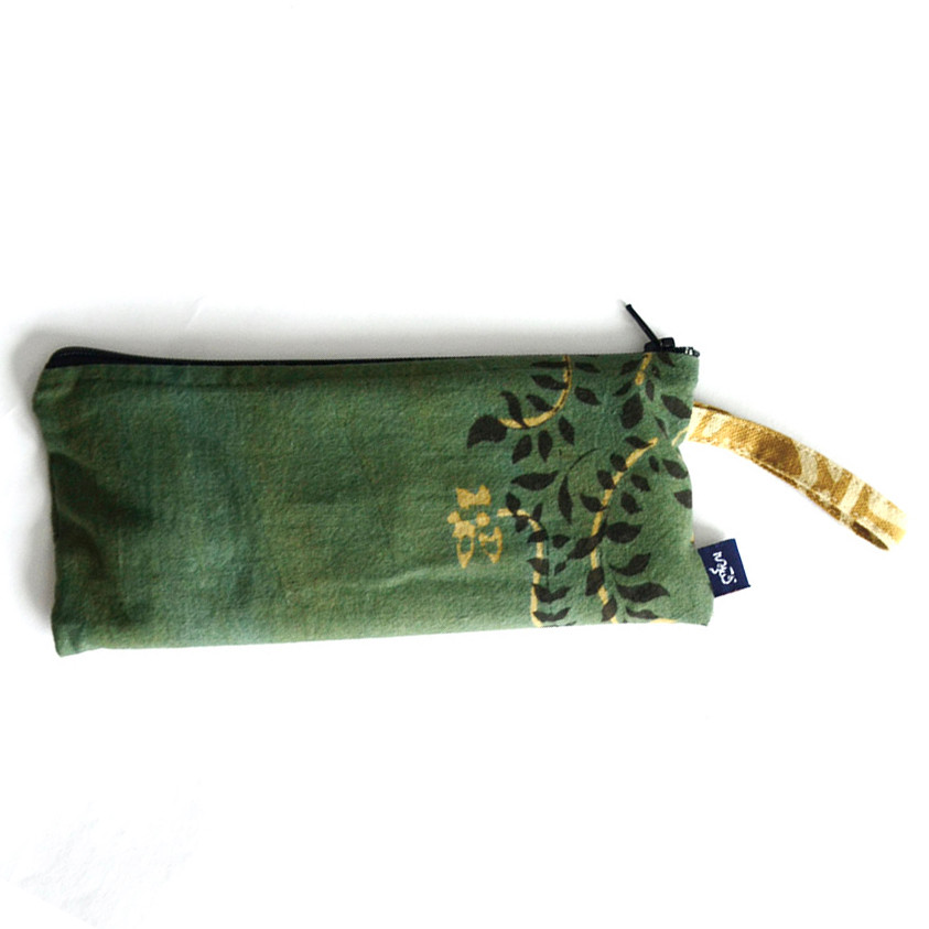 Block Printed Zero Waste Clutch - Pencil Pouch| ichcha