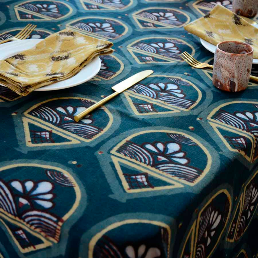Ichcha Rajkumari Block Print Tablecloth