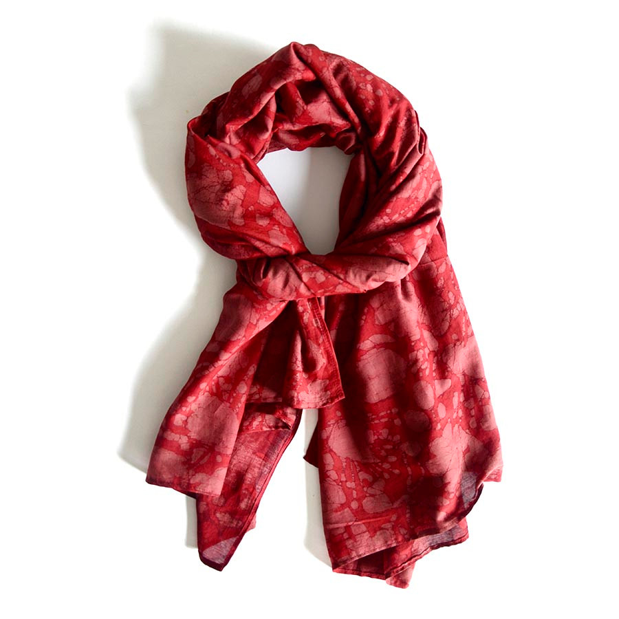 Buy Handmade Scarf Women Accessories Red Radha by ichcha