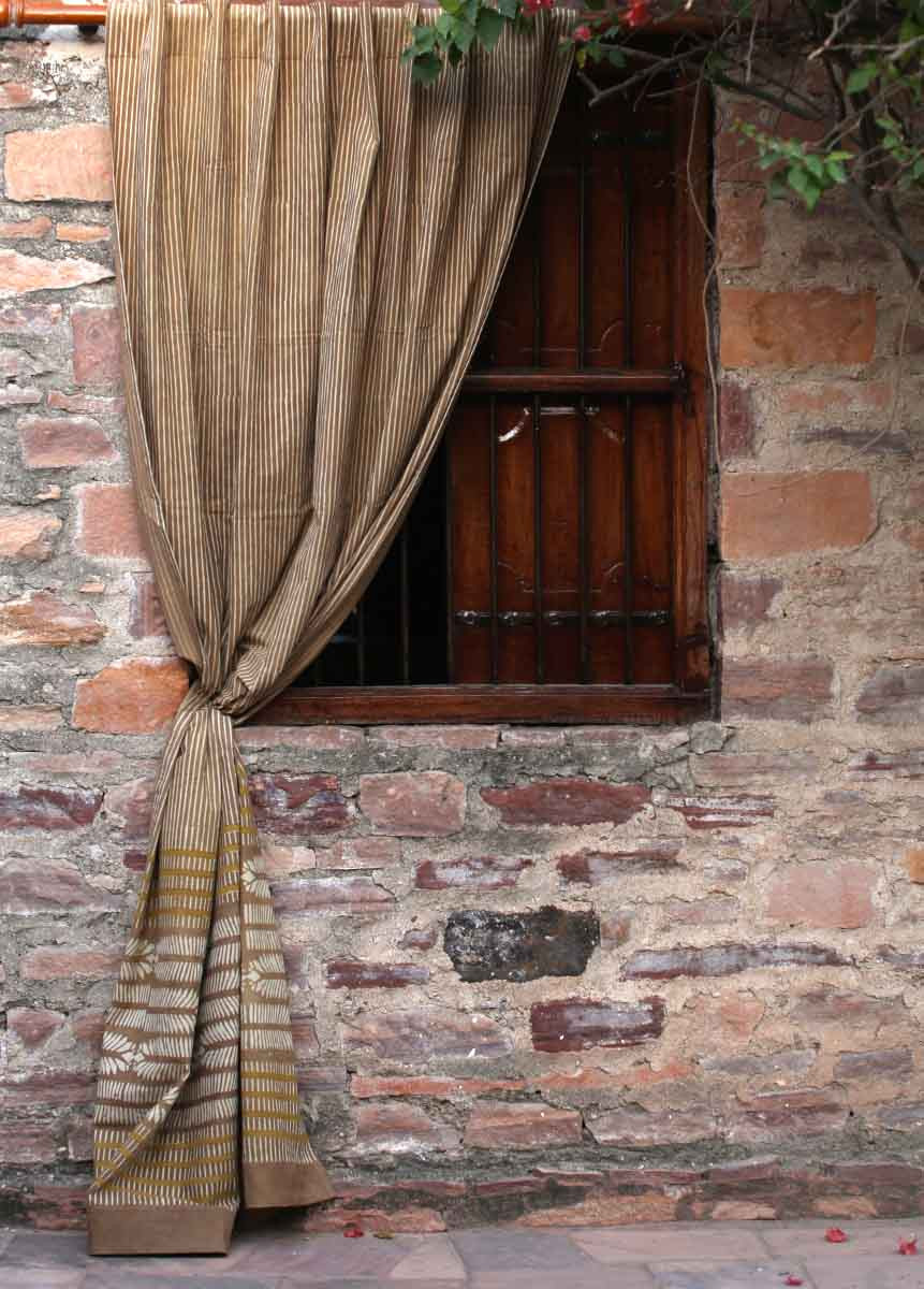 Handcrafted Boho Drape, Taupe Window Panel – RA Curtain | ichcha