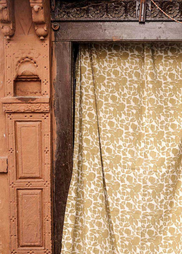 Yellow Design Window Curtain