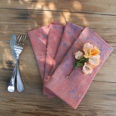 Block Print Napkins - Pink Dawn