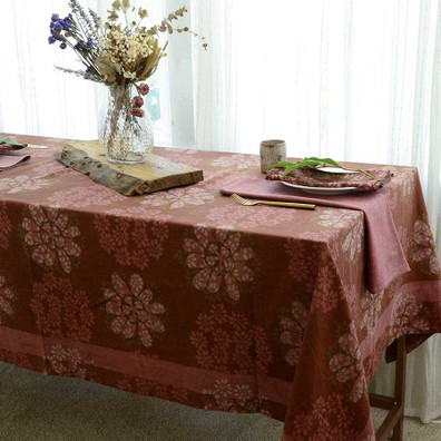 Hand Block Print Table Cloth | Forget Me Not Sample