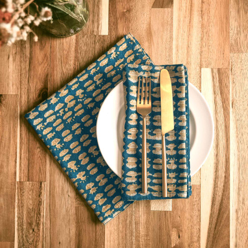 blue dinner napkins blue