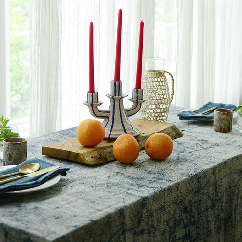 Almost Solid White Table Cloth | Paros Sample