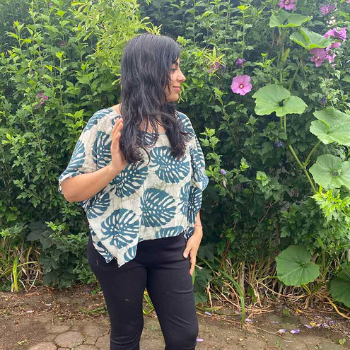 cotton silk women's top