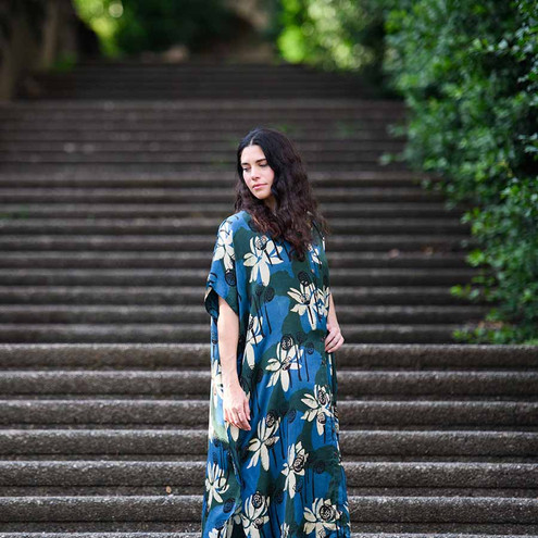 Women's block print dress