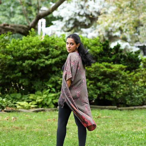 floral kimono robe