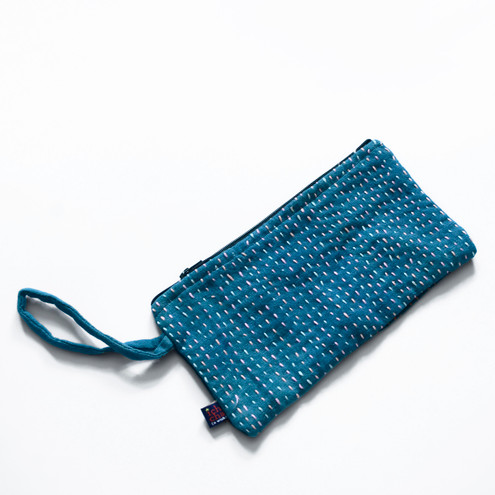 upcycled wristlet pouch