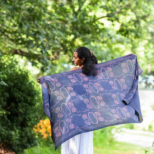 purple block print