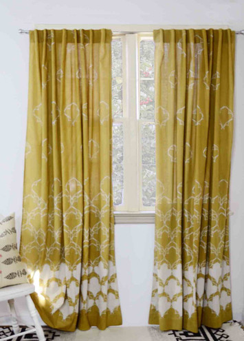 Mustard Yellow Home Curtains