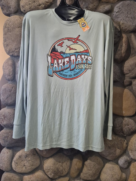 T-shirt. Lake Days Wicking Long Sleeve