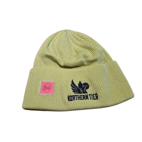 Beanie. Embd NT Cross Knit - Yellow