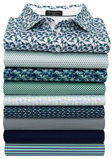 DIVOTS LEAF/SKY/NAVY