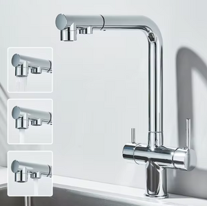 Palencia 3-Way Pull Out Spray Kitchen Filter Tap Chrome Palencia 3-Way Pull Out Spray Kitchen Filter Tap Chrome