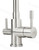 Palmira 3-Way Kitchen Filter Tap Stainless Steel Levers