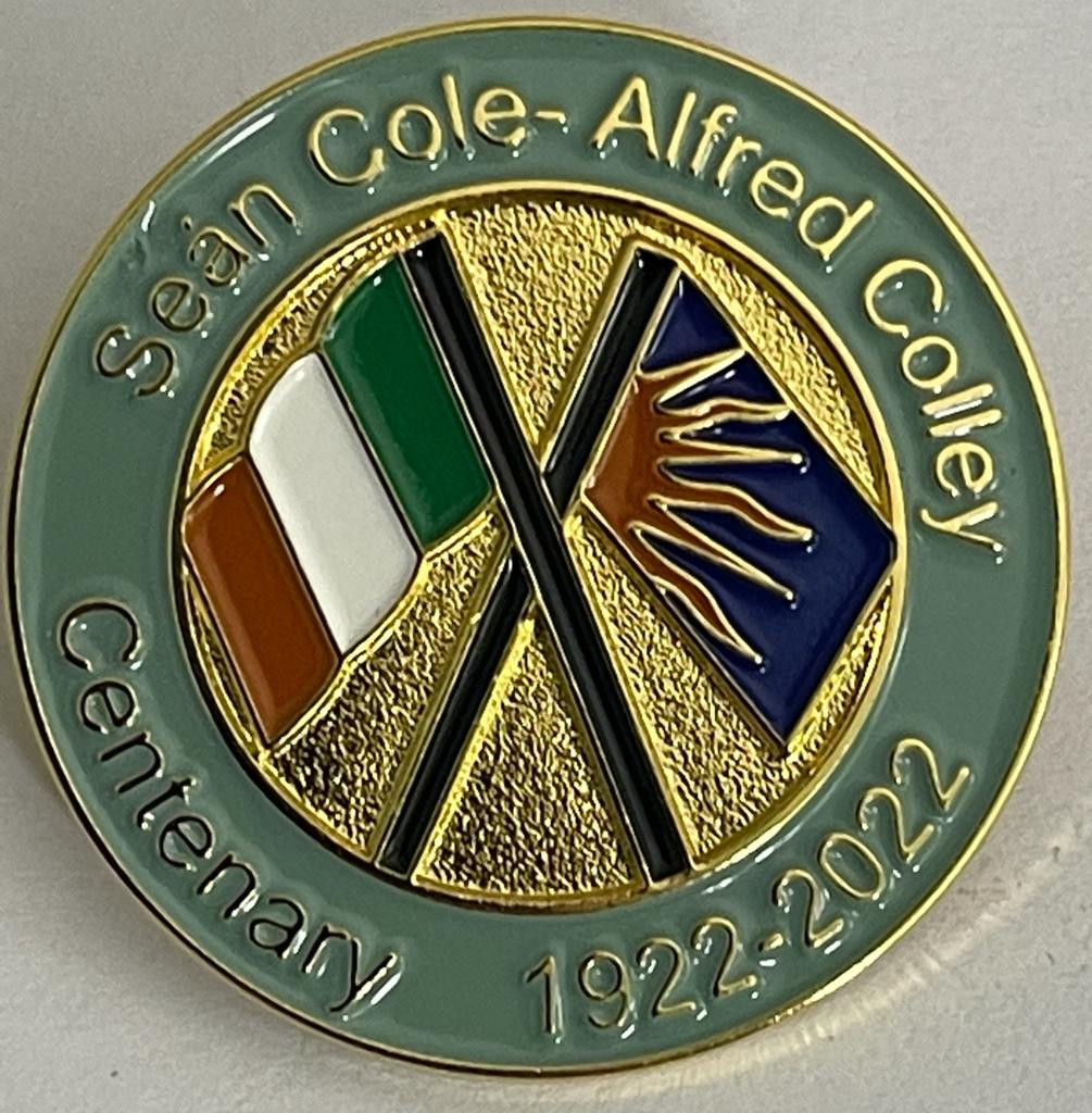 SEÁN COLE & ALF COLLEY 100th Ann Badge