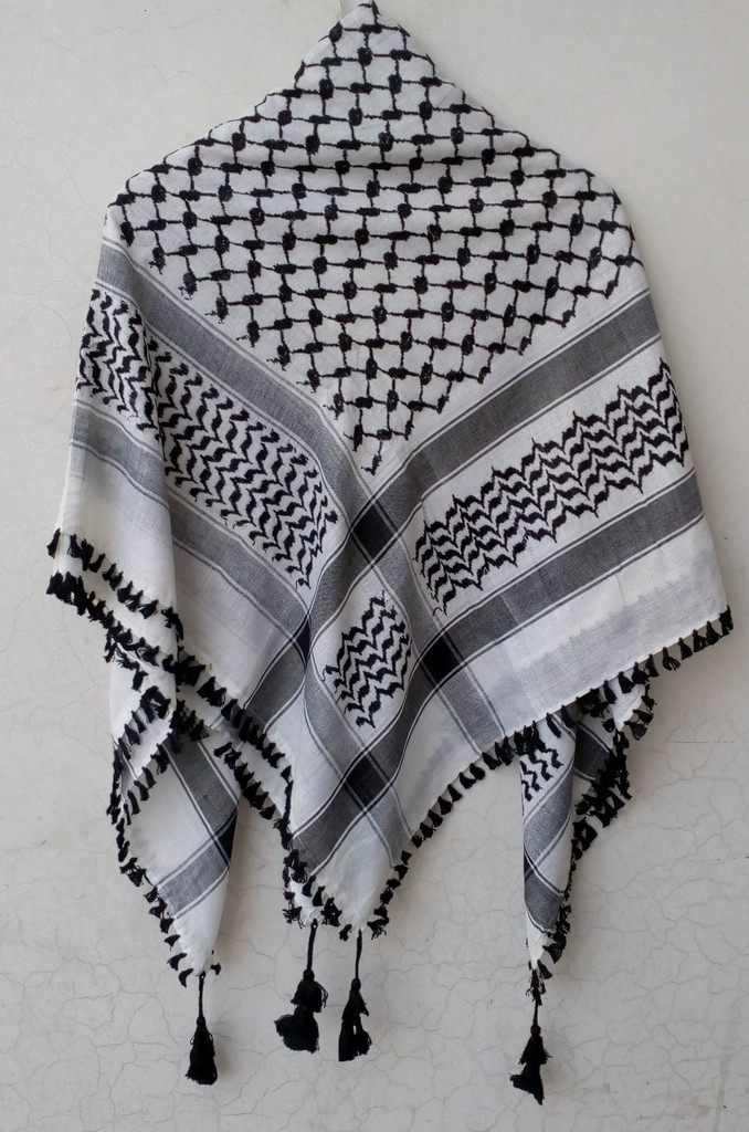 Keffiyeh-Palestinian Scarf Black and White