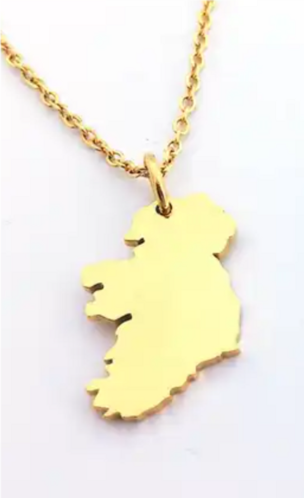 Ireland Pendant Stainless Steel Gold Plated