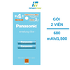 Gói 2 viên Pin sạc AAA cao cấp Panasonic Eneloop BK-4LCD/2H 680 mAh - Hàng nội địa Nhật