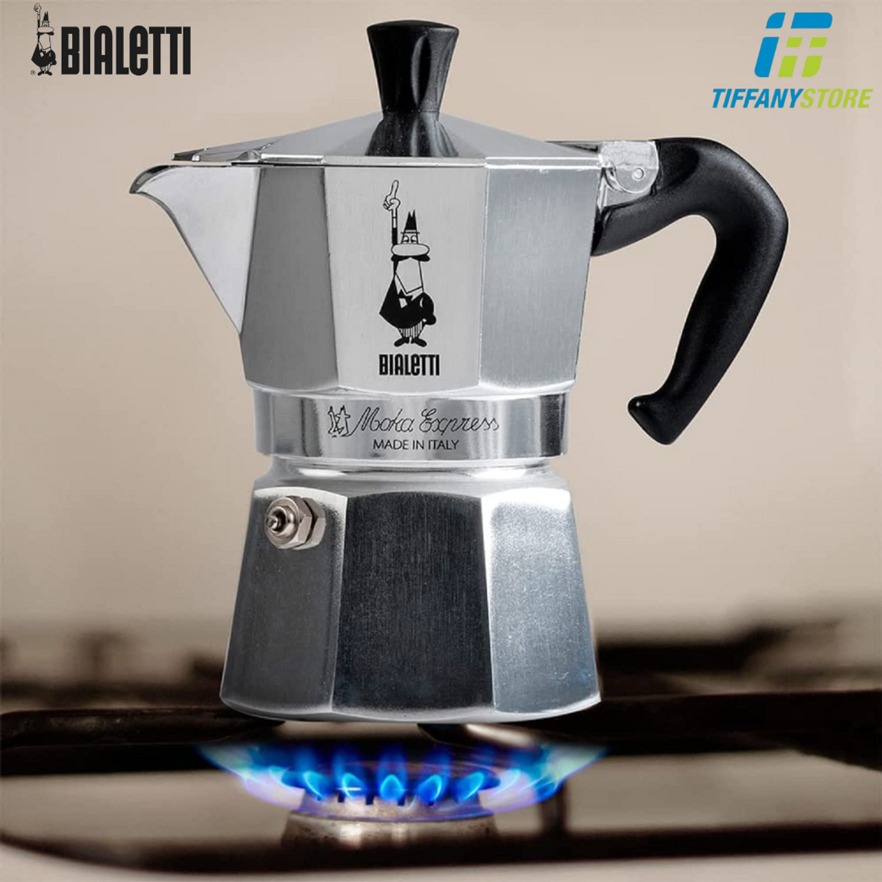 Ấm pha cà phê Bialetti Moka Express, 3 Cups - Made in Italy