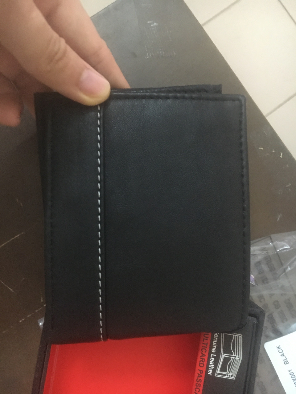 Guess Leather Passcase Wallet in Black for Men