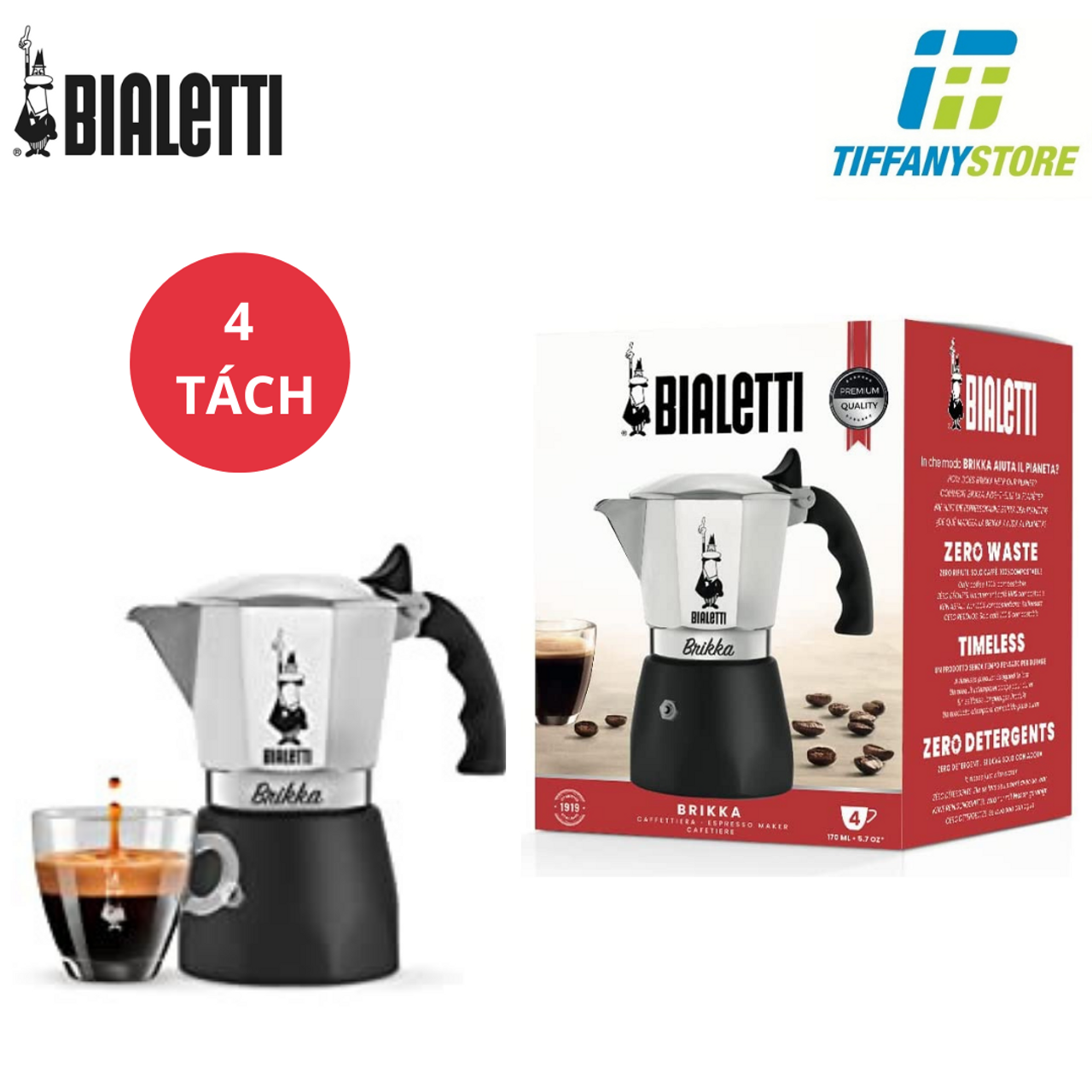 Bialetti New Brikka 2020 2-Cup Coffee Maker