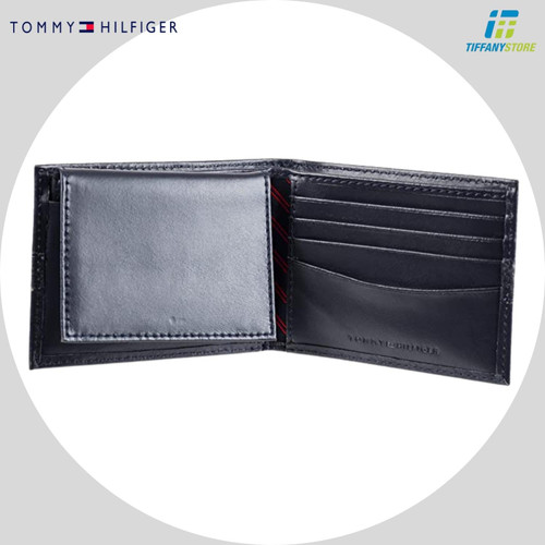 Ví nam Tommy Hilfiger Men's Leather Wallet - Slim Bifold 5673/04 - Navy - 31TL22X062