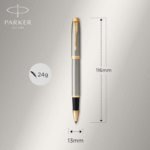 Bút Bi Dạ Parker IM Rollerball Pen Brushed - Ngòi F - Mực đen - 1931663 Bút Bi Dạ Parker IM Rollerball Pen Brushed - Ngòi F - Mực đen - 1931663