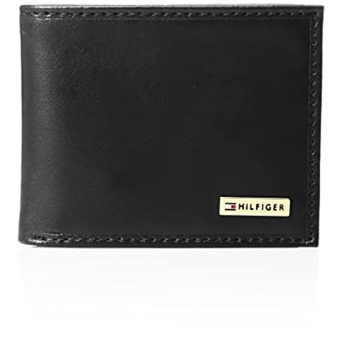 Ví nam Tommy Hilfiger Men's Leather Passcase Wallet - Màu đen - 31TL22X053