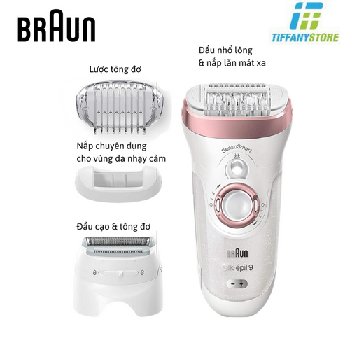 Máy nhổ lông Braun Silk-épil 9-9720 - Wet&Dry - Tẩy lông tay chân, body