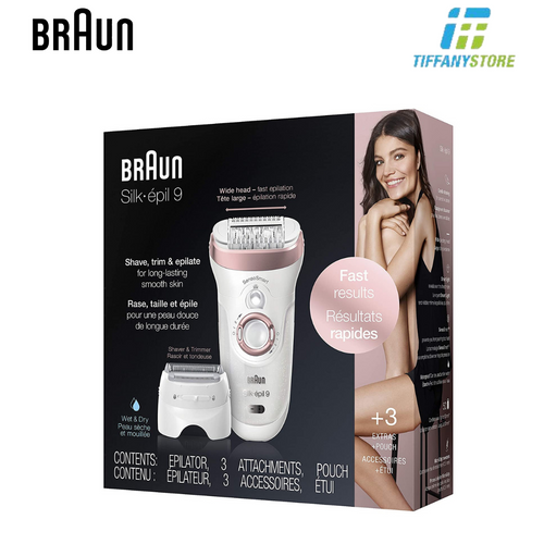 Máy nhổ lông Braun Silk-épil 9-9720 - Wet&Dry - Tẩy lông tay chân, body
