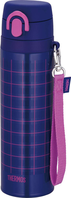 Bình giữ nhiệt Thermos nội địa Nhật - 550ml - Navy Pink - JNT-551 NV-P