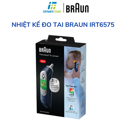 Nhiệt kế  đo tai Braun IRT6575 ThermoScan 7+ Connect– Digital Bluetooth 