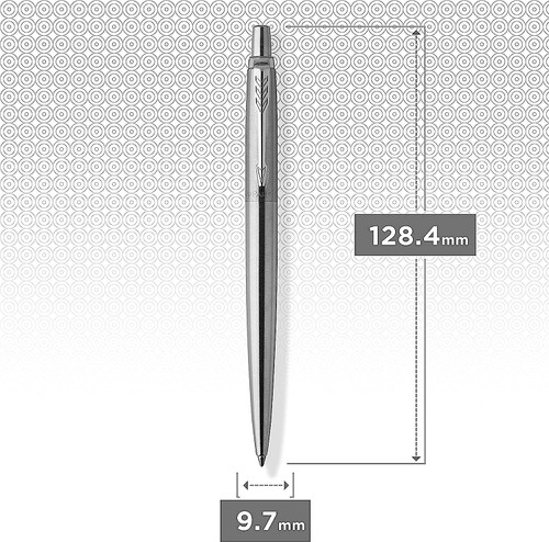 Bút bi Parker Jotter Stainless Steel With Chrome Trim - Ngòi M - Mực xanh - 1953170