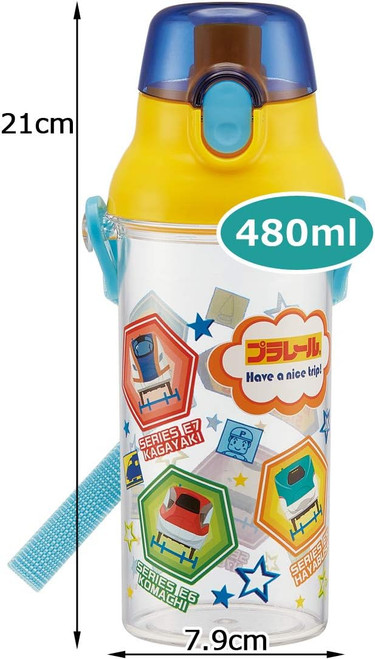 Bình đựng nước trẻ em Skater  Plarail Boys  có dây đeo - 480ml - Made In Japan