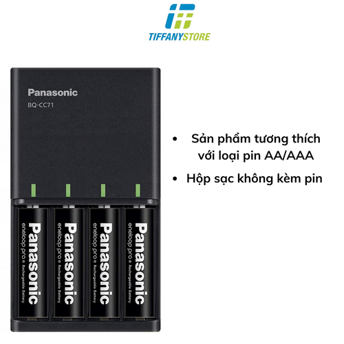 Sạc pin cao cấp Panasonic Eneloop BQ-CC71AM-K - Hàng nội địa Nhật