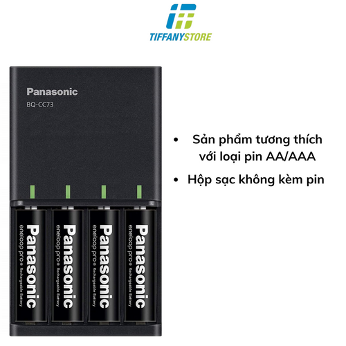 Sạc pin cao cấp Panasonic Eneloop BQ-CC73AM-K - Hàng nội địa Nhật